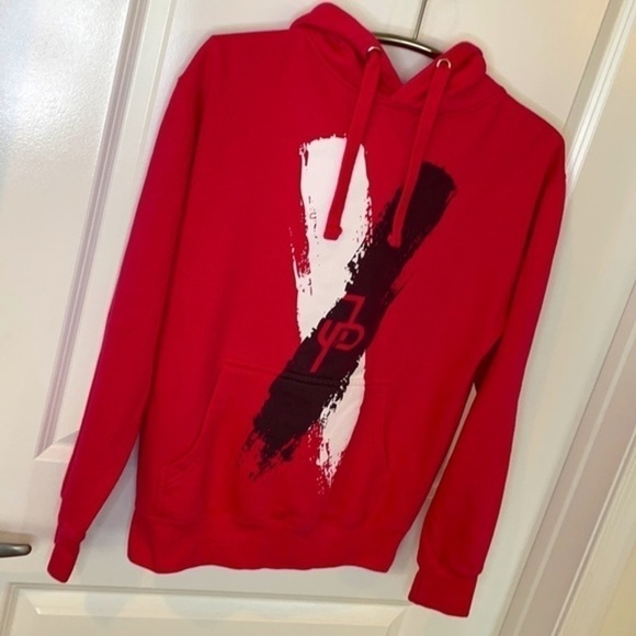 JAKE PAUL | Unisex Size Small Pinkish Red Hooded Sweatshirt - Picture 5 of 6